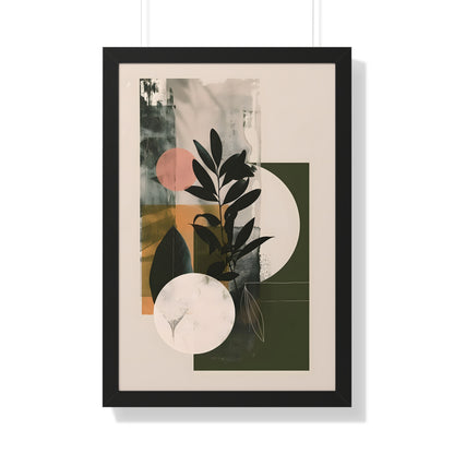 Framed Paper Print - Earthy Geometric Botanicals