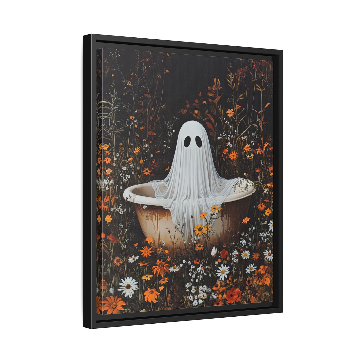 Framed Canvas - Wildflower Bathtub Ghost