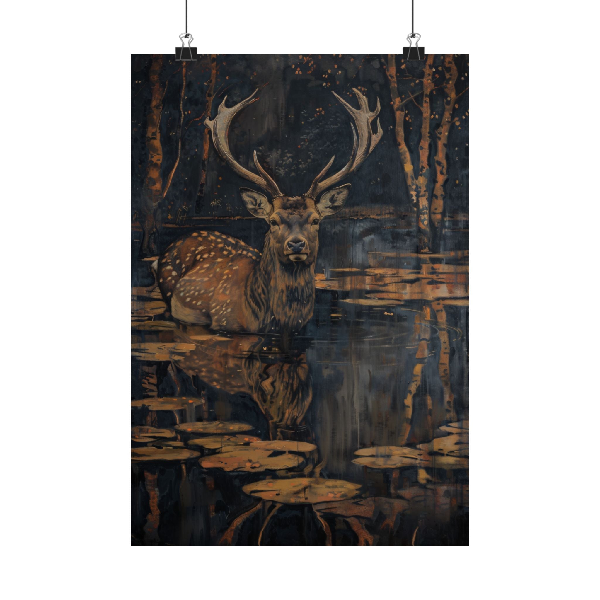 Twilight Stag Reflection