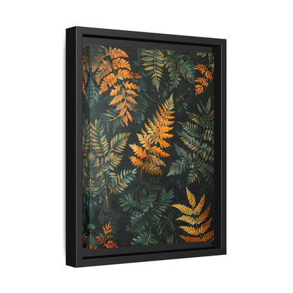 Framed Canvas - Golden Fern Elegance