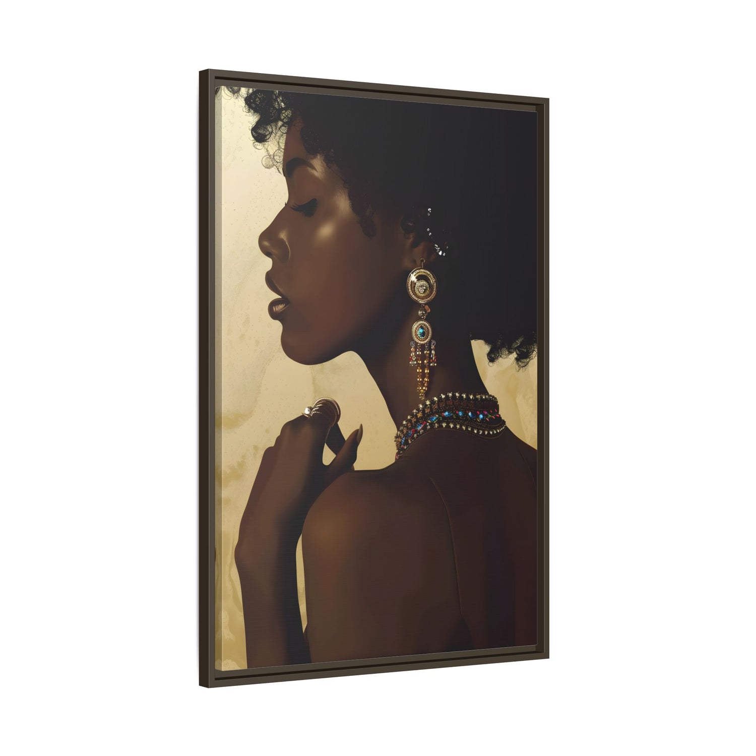 Framed Canvas - Regal Jewel Toned Muse