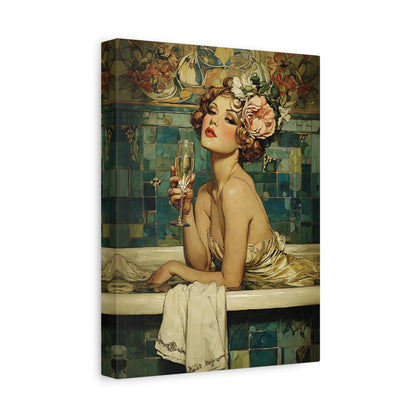 1.25" Matte Canvas - Champagne Bathtub Coquette