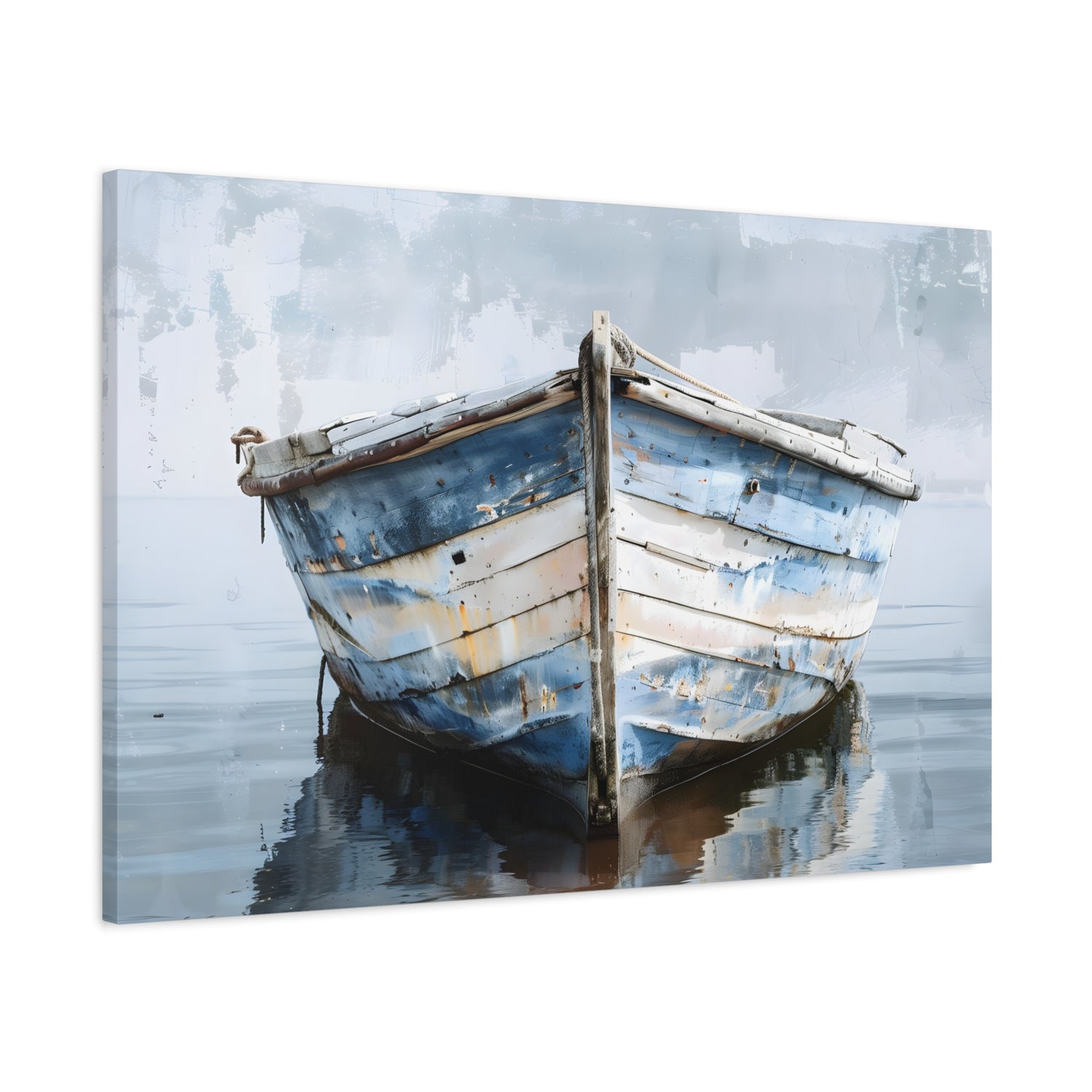 1.25" Matte Canvas - Weathered Harbor Boat
