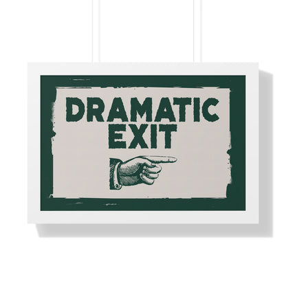 Framed Paper Print - Dramatic Exit Strategy