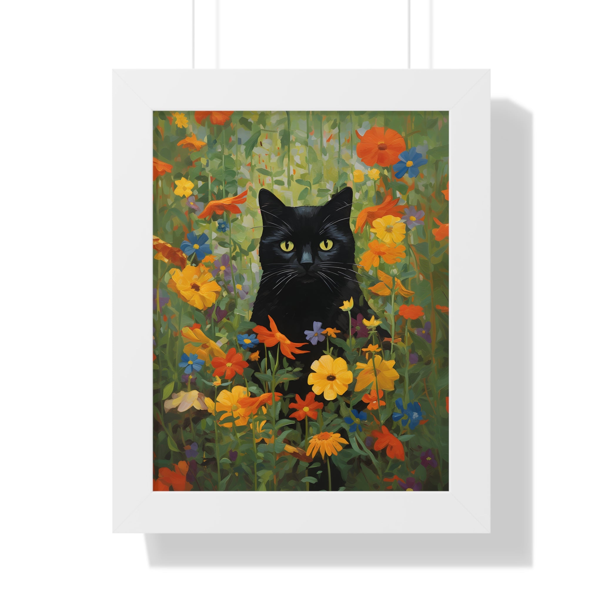 Framed Paper Print - Midnight Whiskers in Bloom