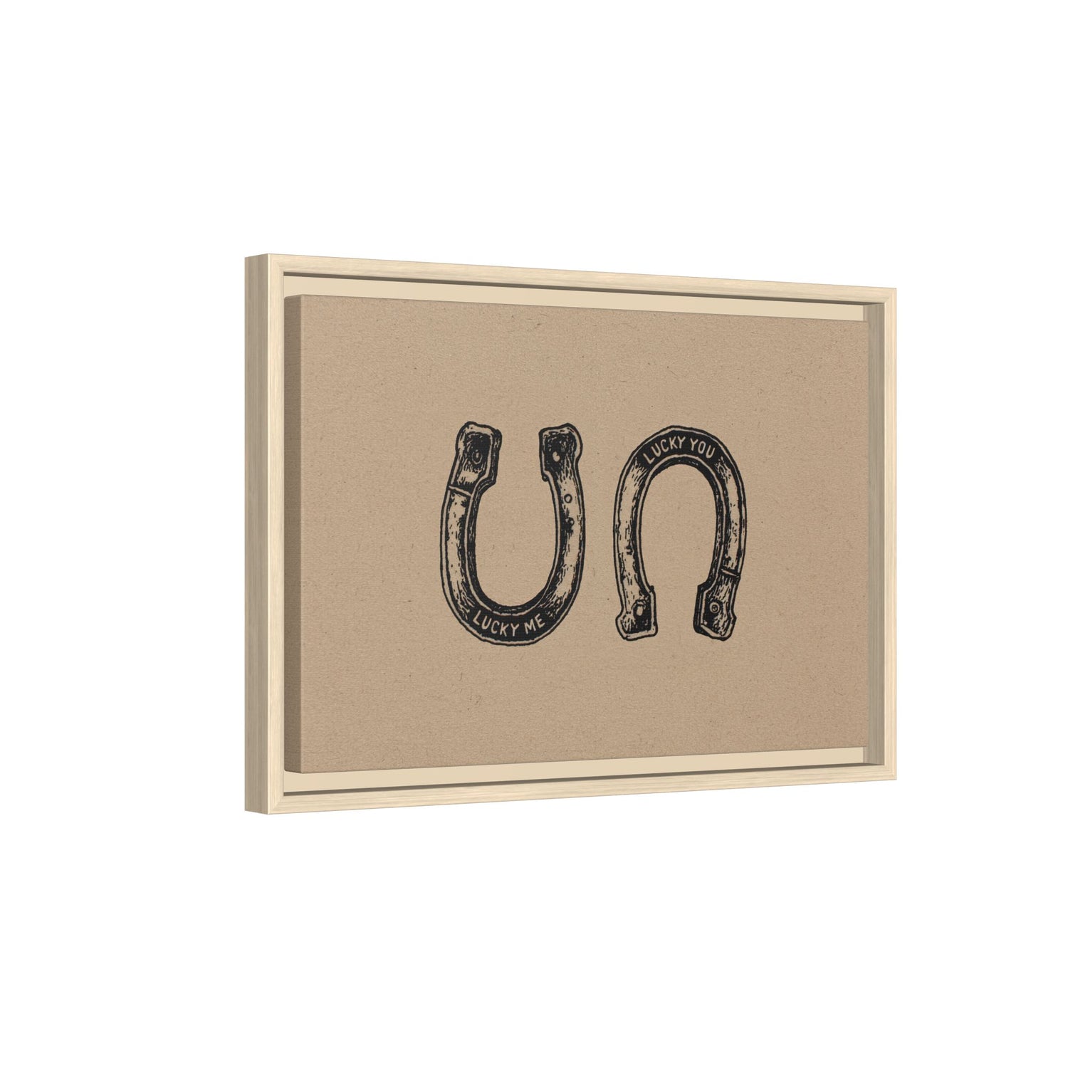 Framed Canvas - Lucky Me Lucky You Horseshoes