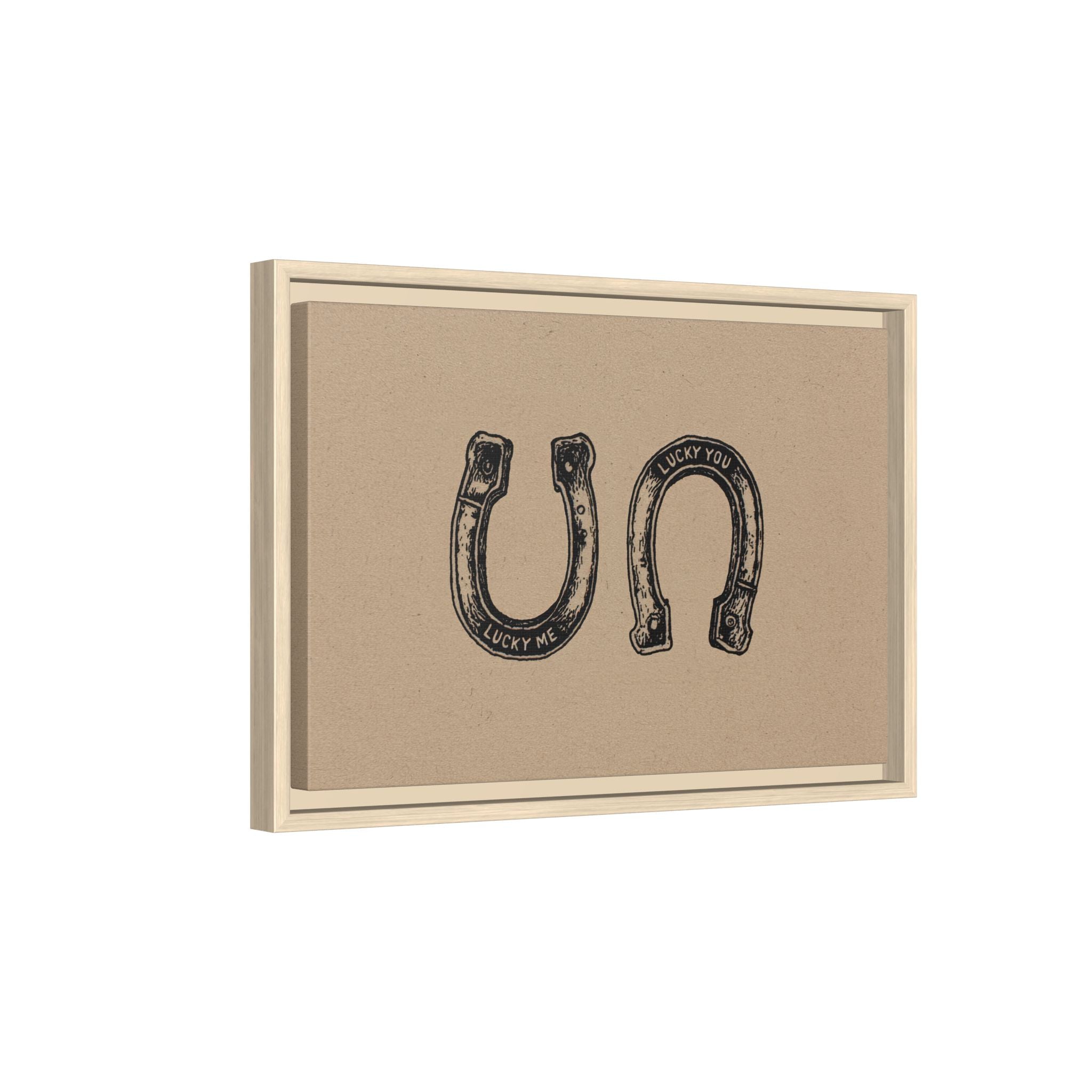 Framed Canvas - Lucky Me Lucky You Horseshoes