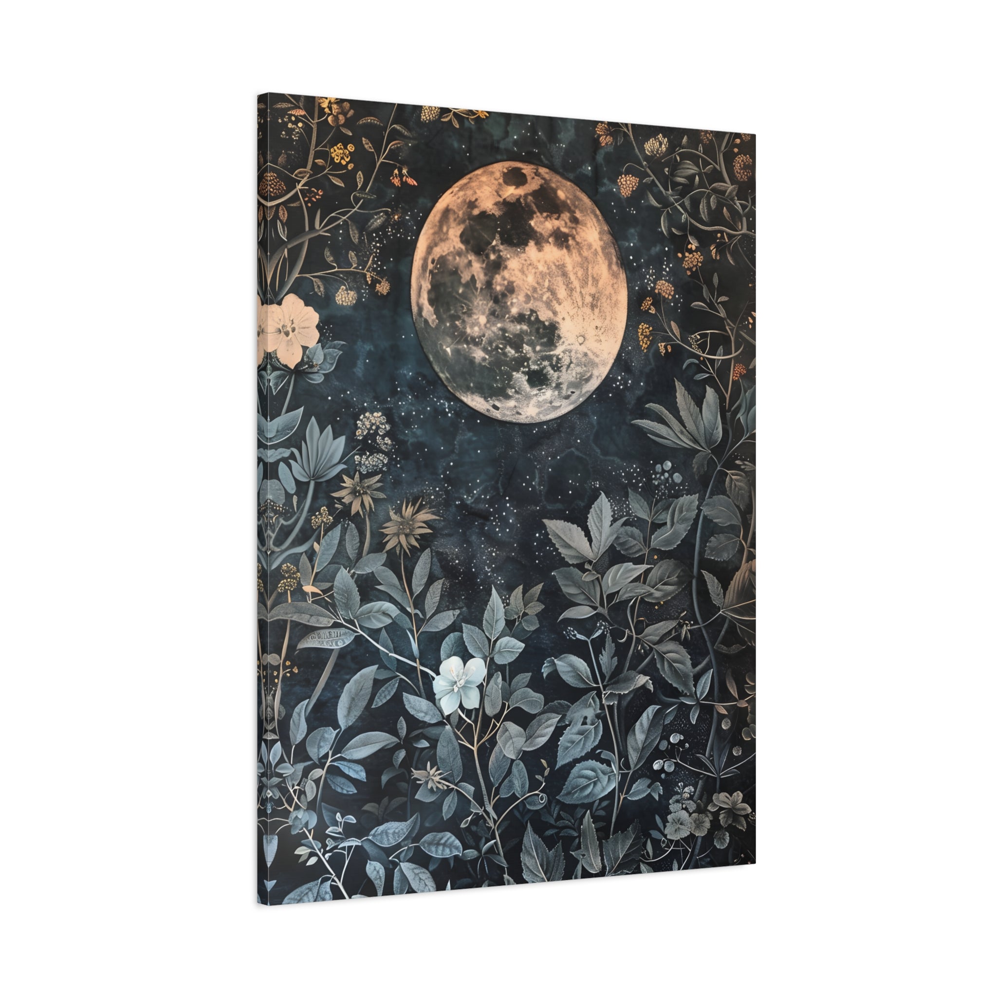 1.25" Matte Canvas - Midnight Moonlit Garden
