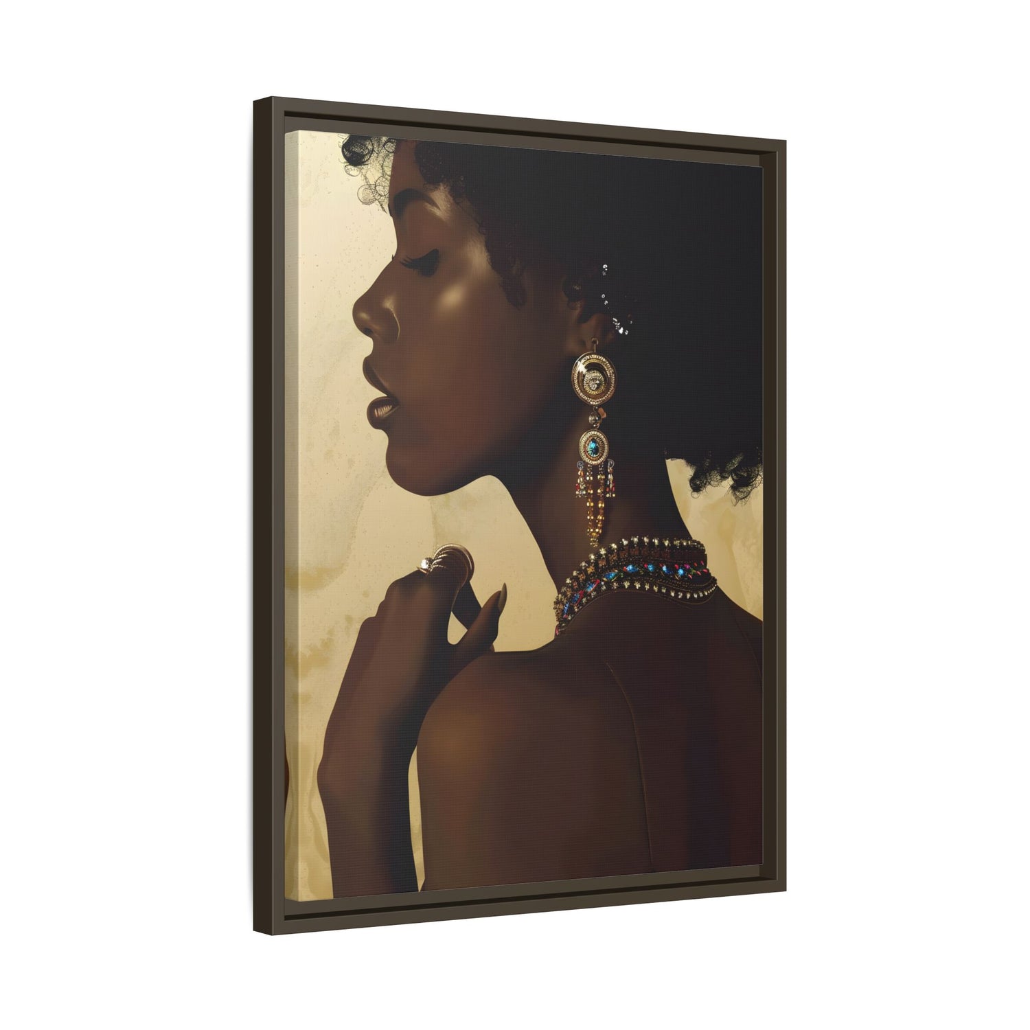 Framed Canvas - Regal Jewel Toned Muse