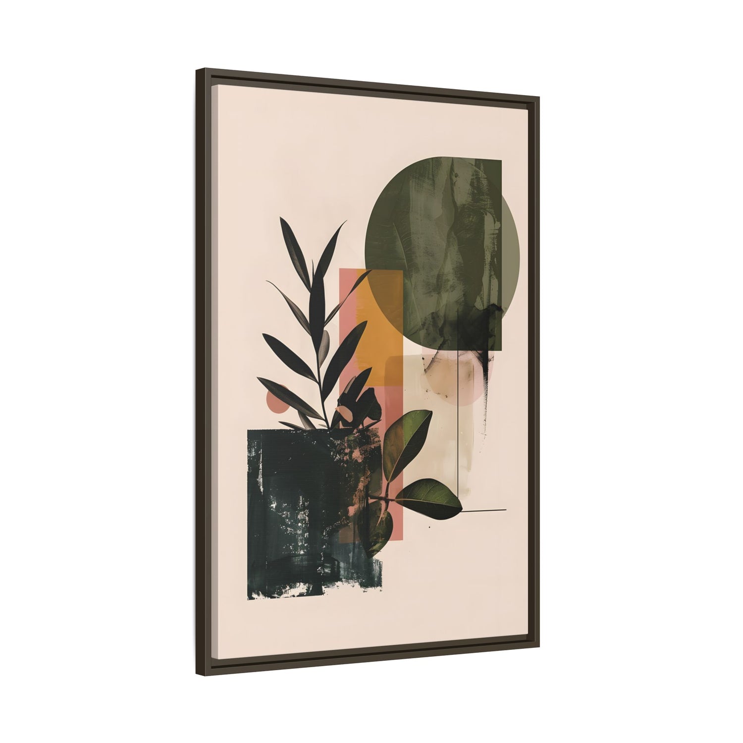 Framed Canvas - Sage Geometry Botanicals