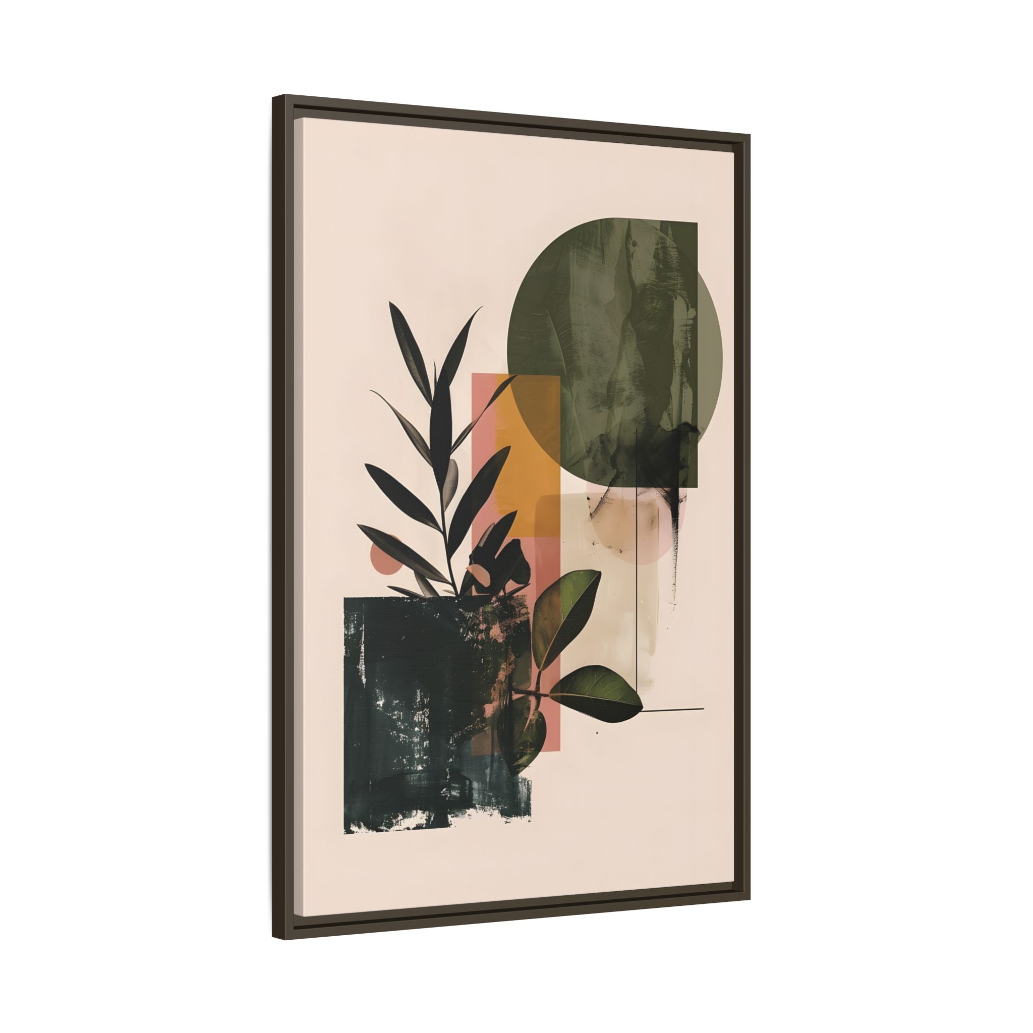 Framed Canvas - Sage Geometry Botanicals