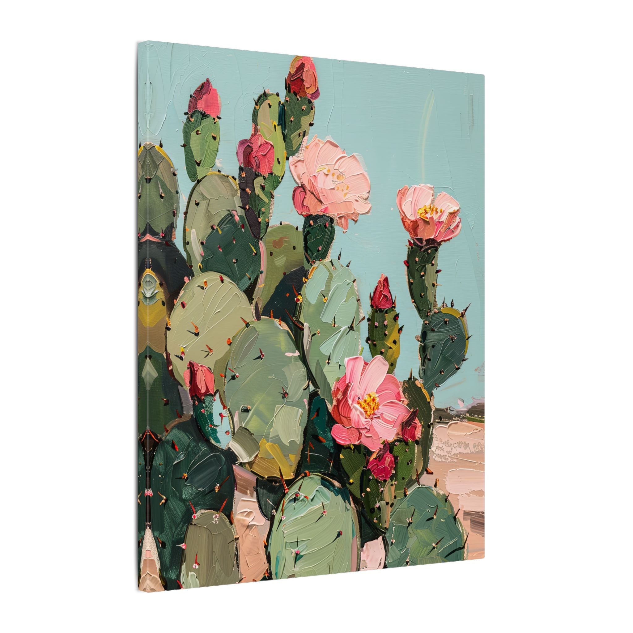 .75" Matte Canvas - Arizona Blooming Cactus Color