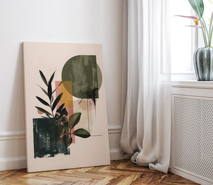 .75" Matte Canvas - Sage Geometry Botanicals