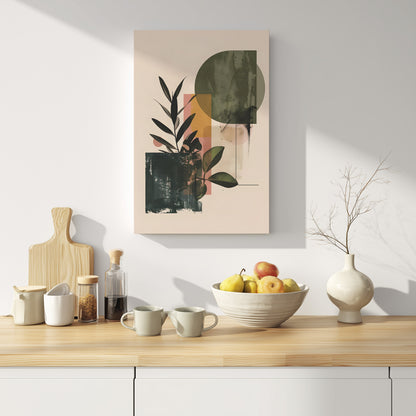 .75" Matte Canvas - Sage Geometry Botanicals
