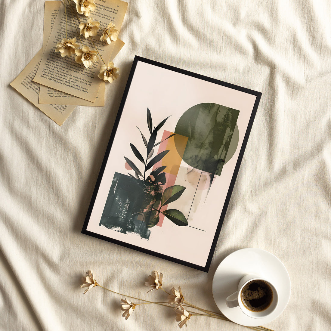 Framed Paper Print - Sage Geometry Botanicals