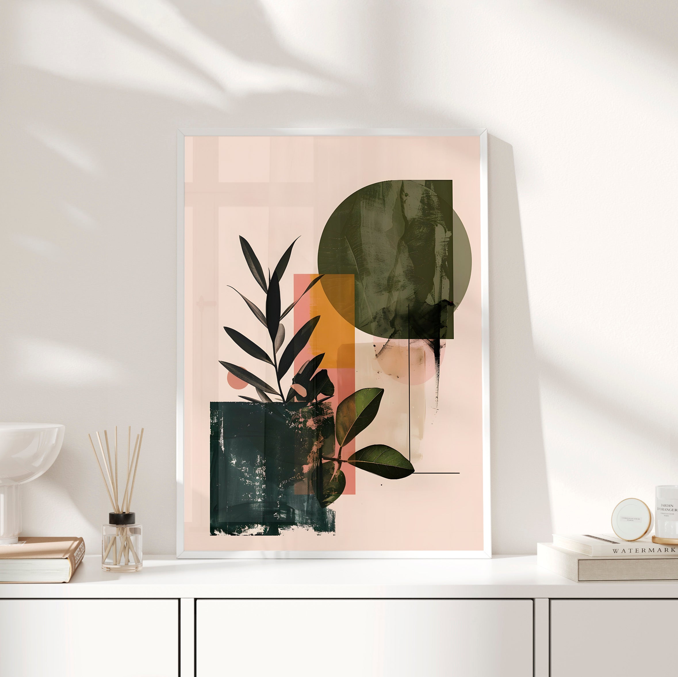 Framed Paper Print - Sage Geometry Botanicals