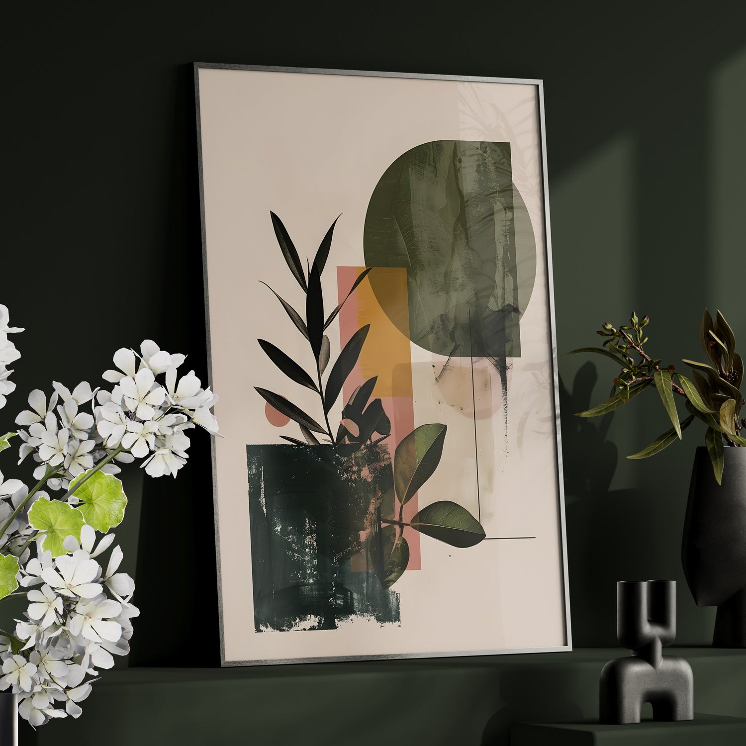 Framed Paper Print - Sage Geometry Botanicals