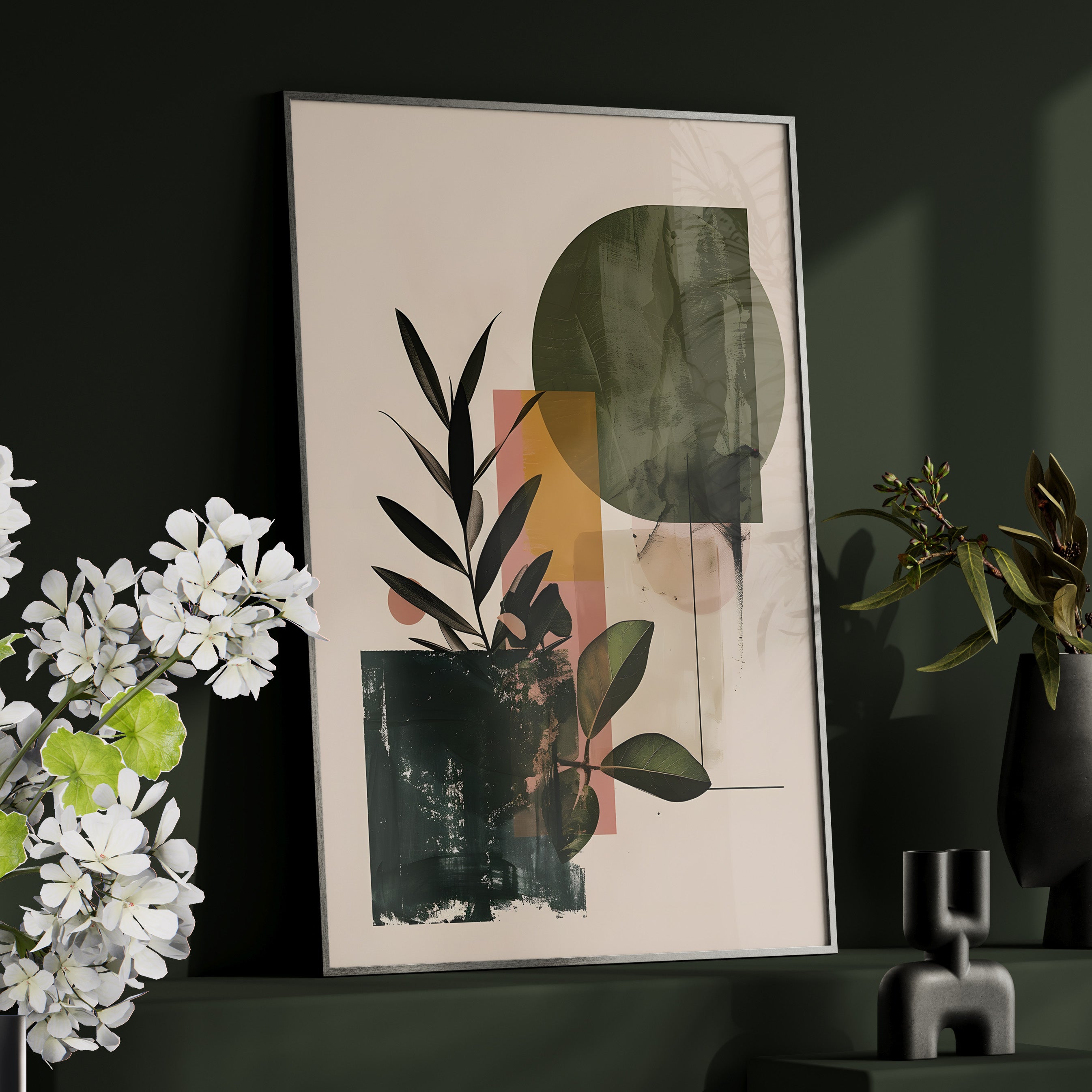 Framed Paper Print - Sage Geometry Botanicals