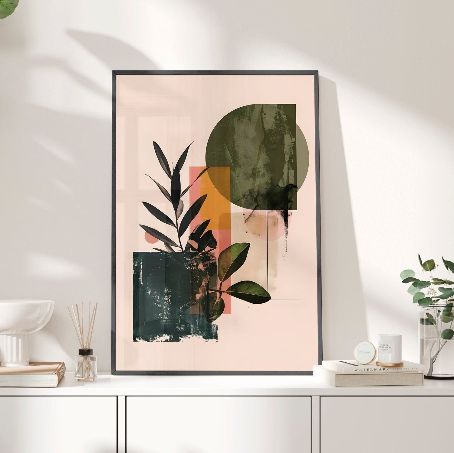 Framed Paper Print - Sage Geometry Botanicals