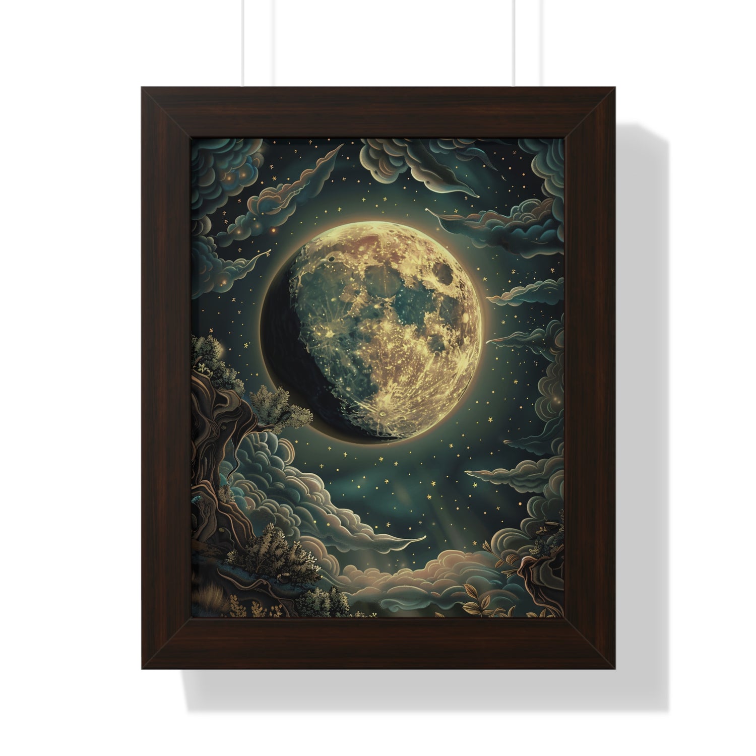 Framed Paper Print - Waxing Gibbous Dreamscape