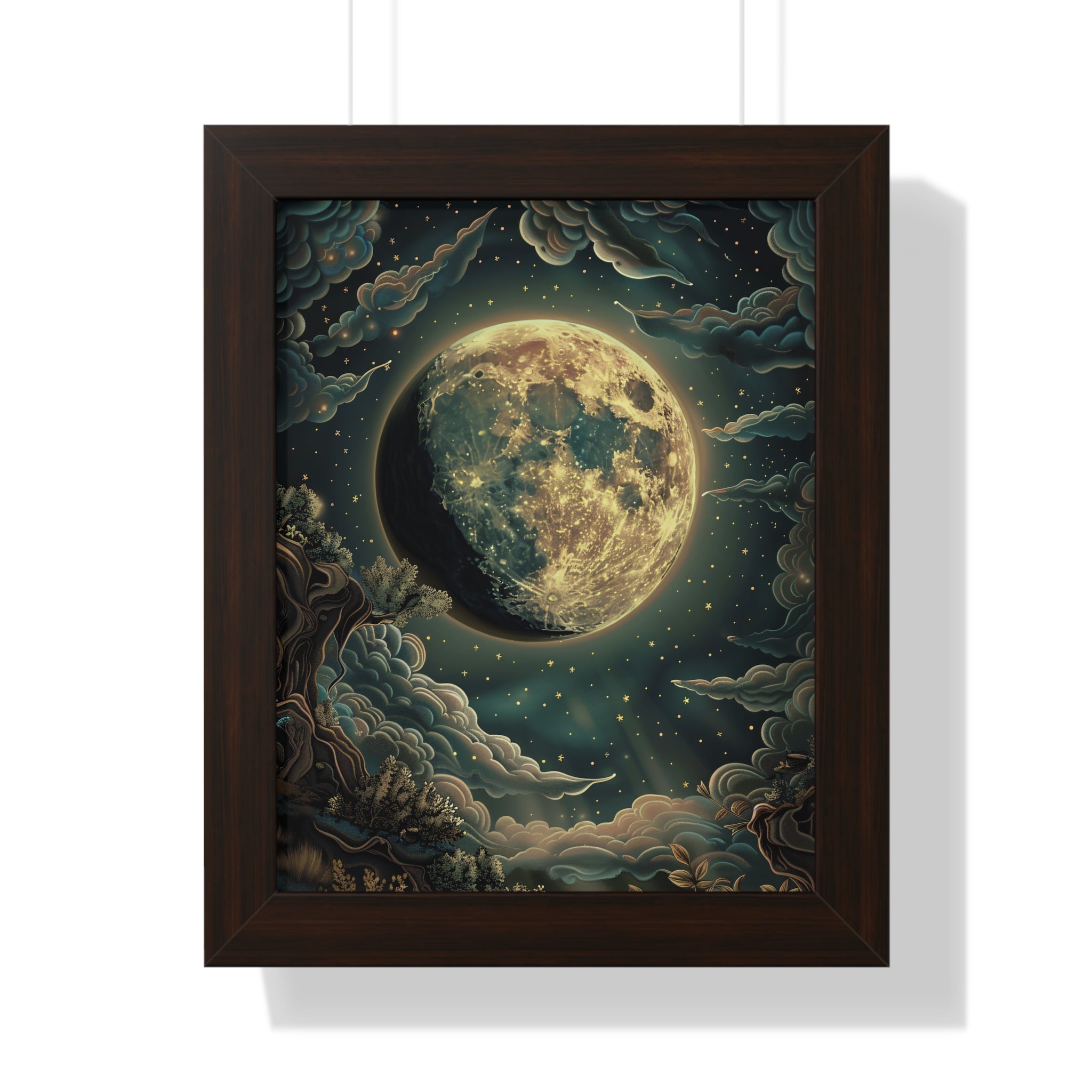 Framed Paper Print - Waxing Gibbous Dreamscape