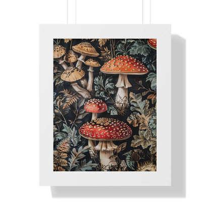 Framed Paper Print - Midnight Mycological Reverie