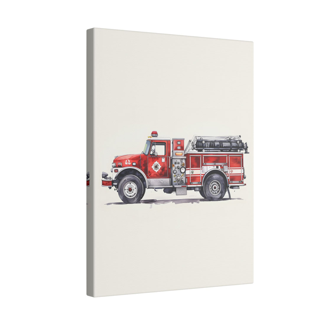 .75" Matte Canvas - Classic Pumper Firetruck