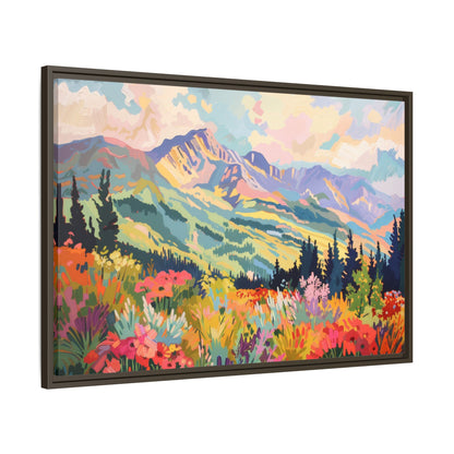 Framed Canvas - Rocky Mountain Wildflower Bliss