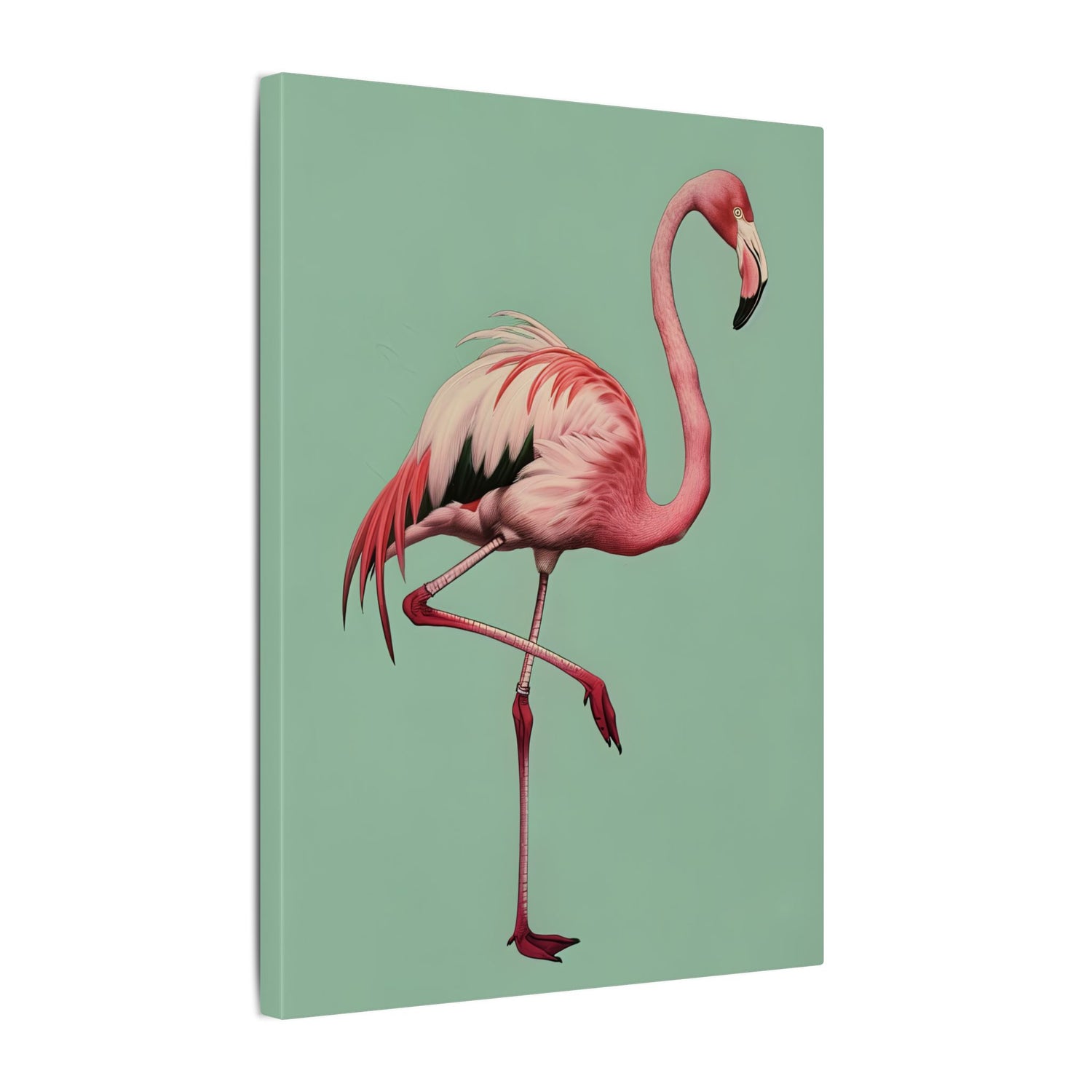 .75" Matte Canvas - Pink Flamingo Tropical
