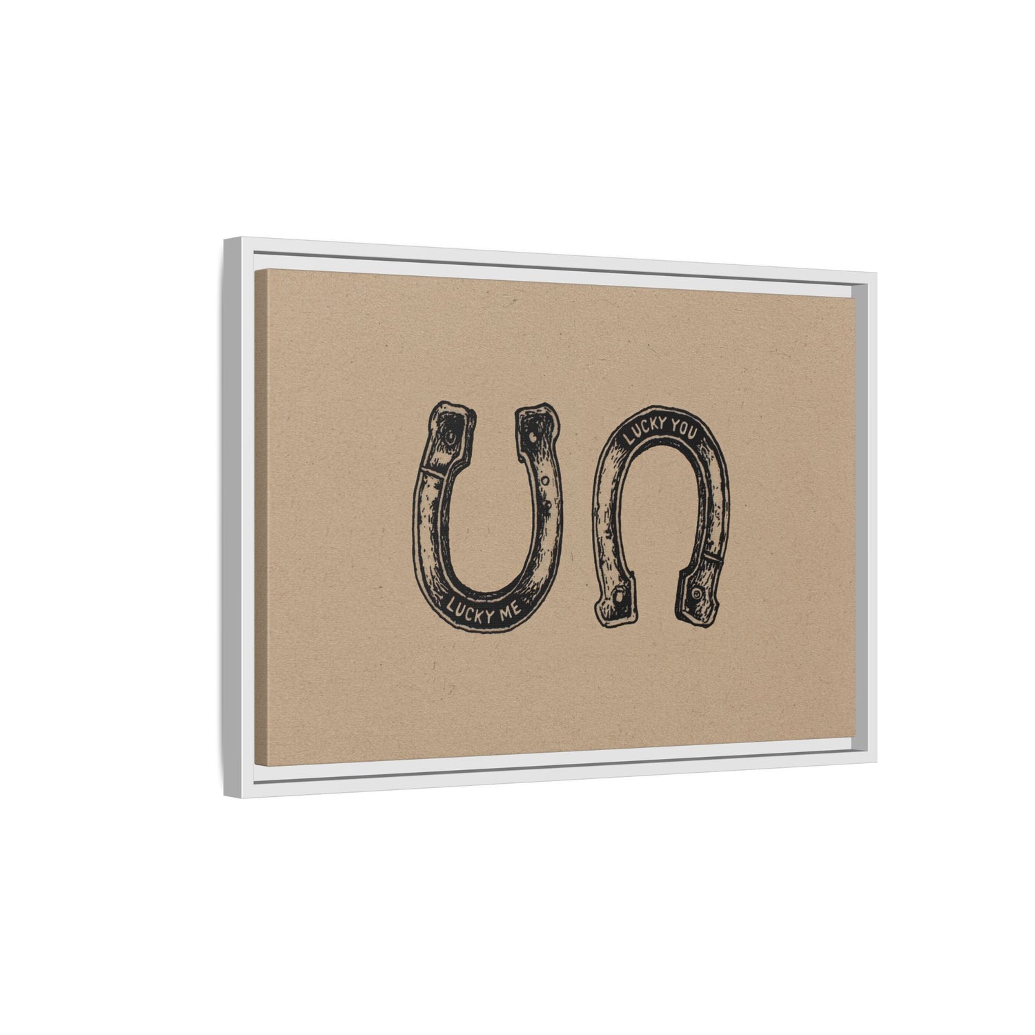 Framed Canvas - Lucky Me Lucky You Horseshoes