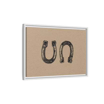 Framed Canvas - Lucky Me Lucky You Horseshoes