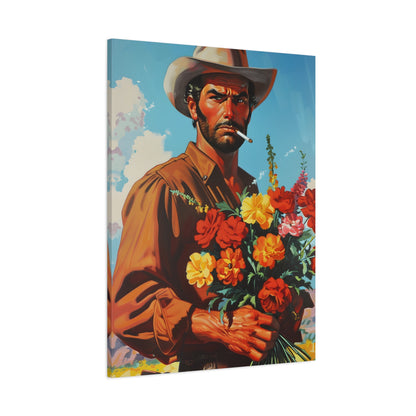 1.25" Matte Canvas - Rugged Blooms Cowboy