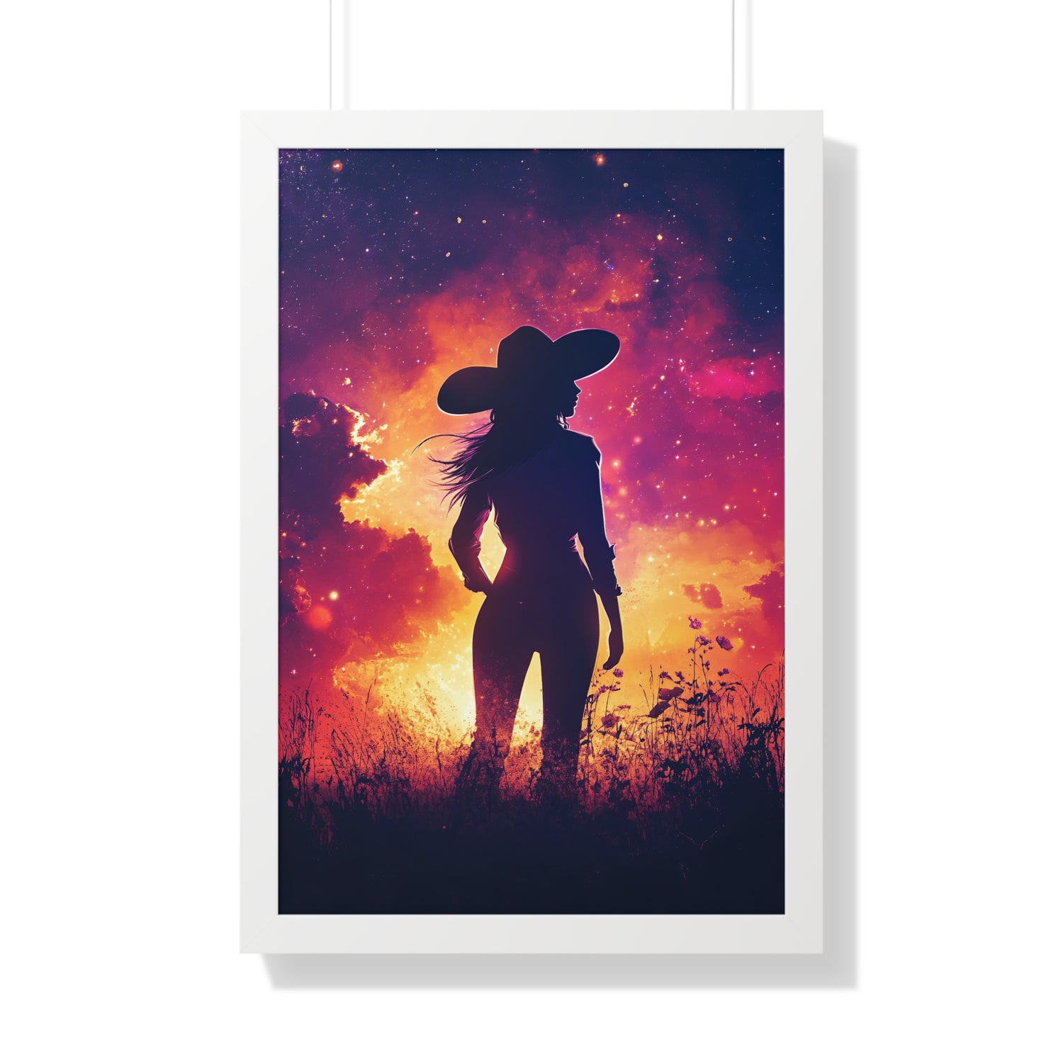 Framed Paper Print - Cosmic Cowgirl