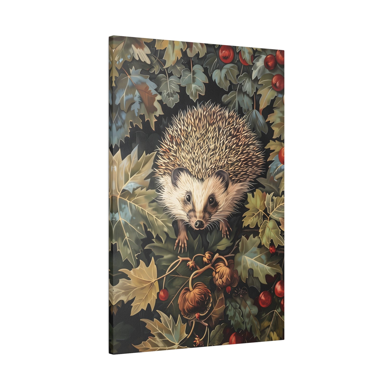 .75" Matte Canvas - Woodland Hedgehog Hideaway