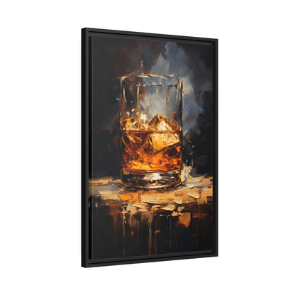 Framed Canvas - Liquid Gold Illuminated