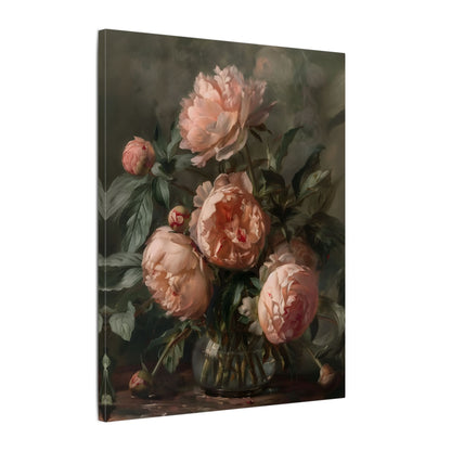 .75" Matte Canvas - Vintage Blush Peony Bouquet