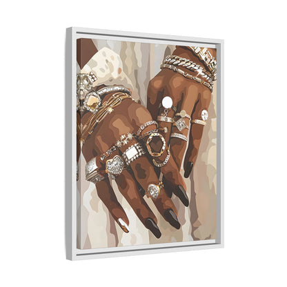 Framed Canvas - Layered Luxe Jewelry Hands