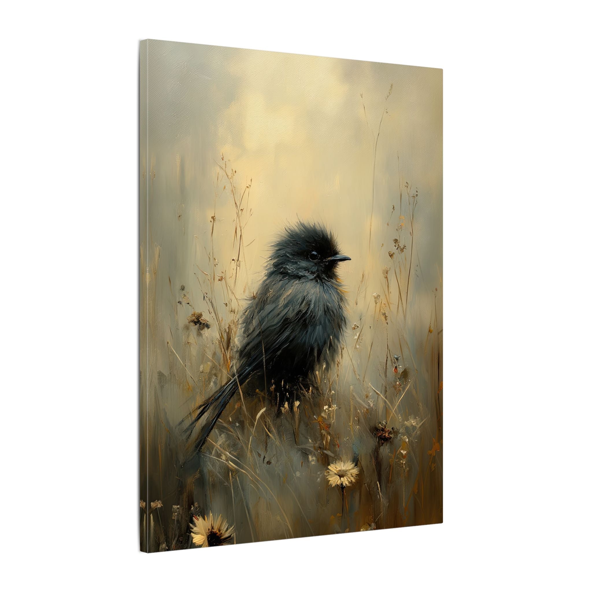 .75" Matte Canvas - Golden Meadow Bird