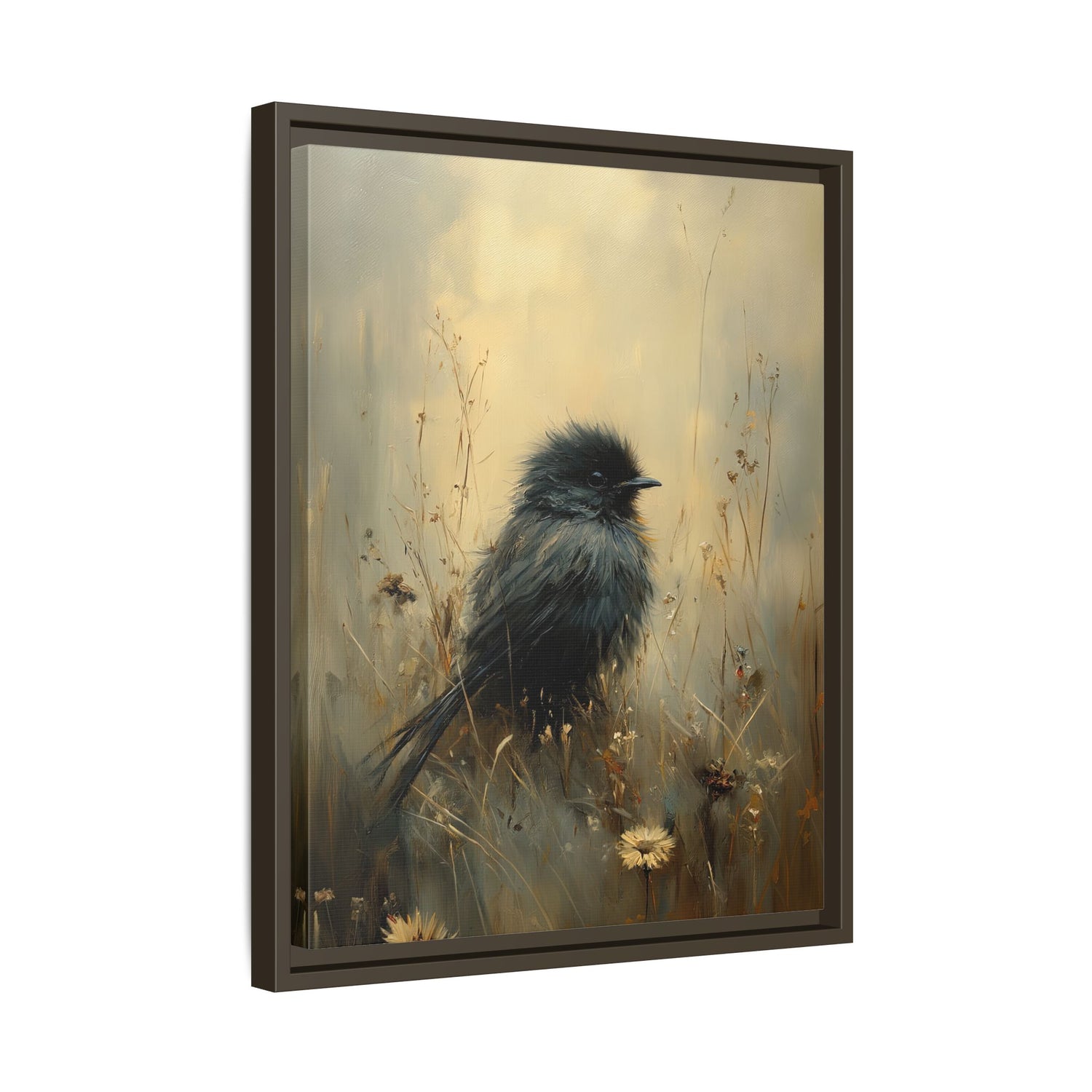 Framed Canvas - Golden Meadow Bird