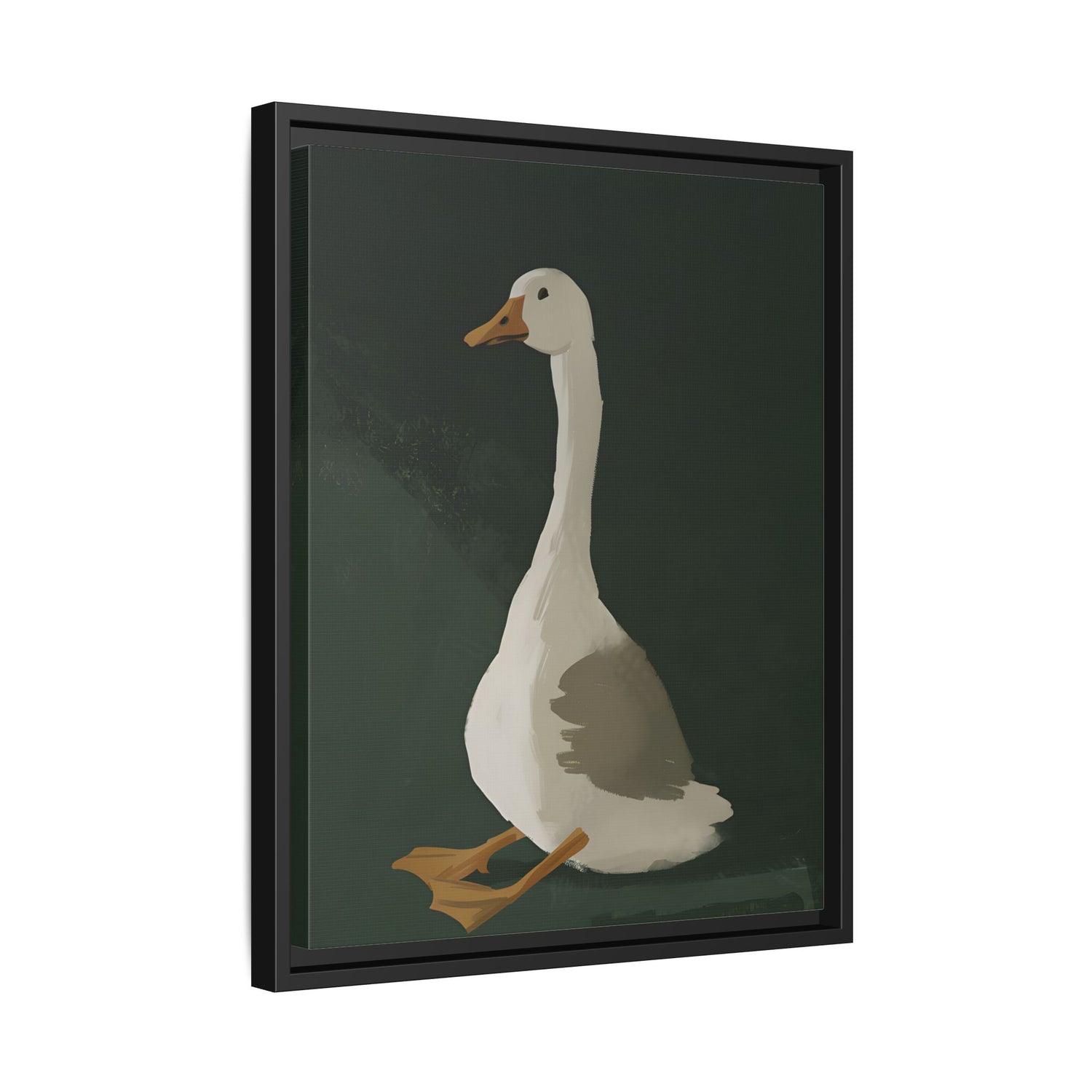 Framed Canvas - Sitting Goose in Spotlight