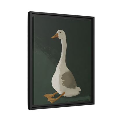 Framed Canvas - Sitting Goose in Spotlight