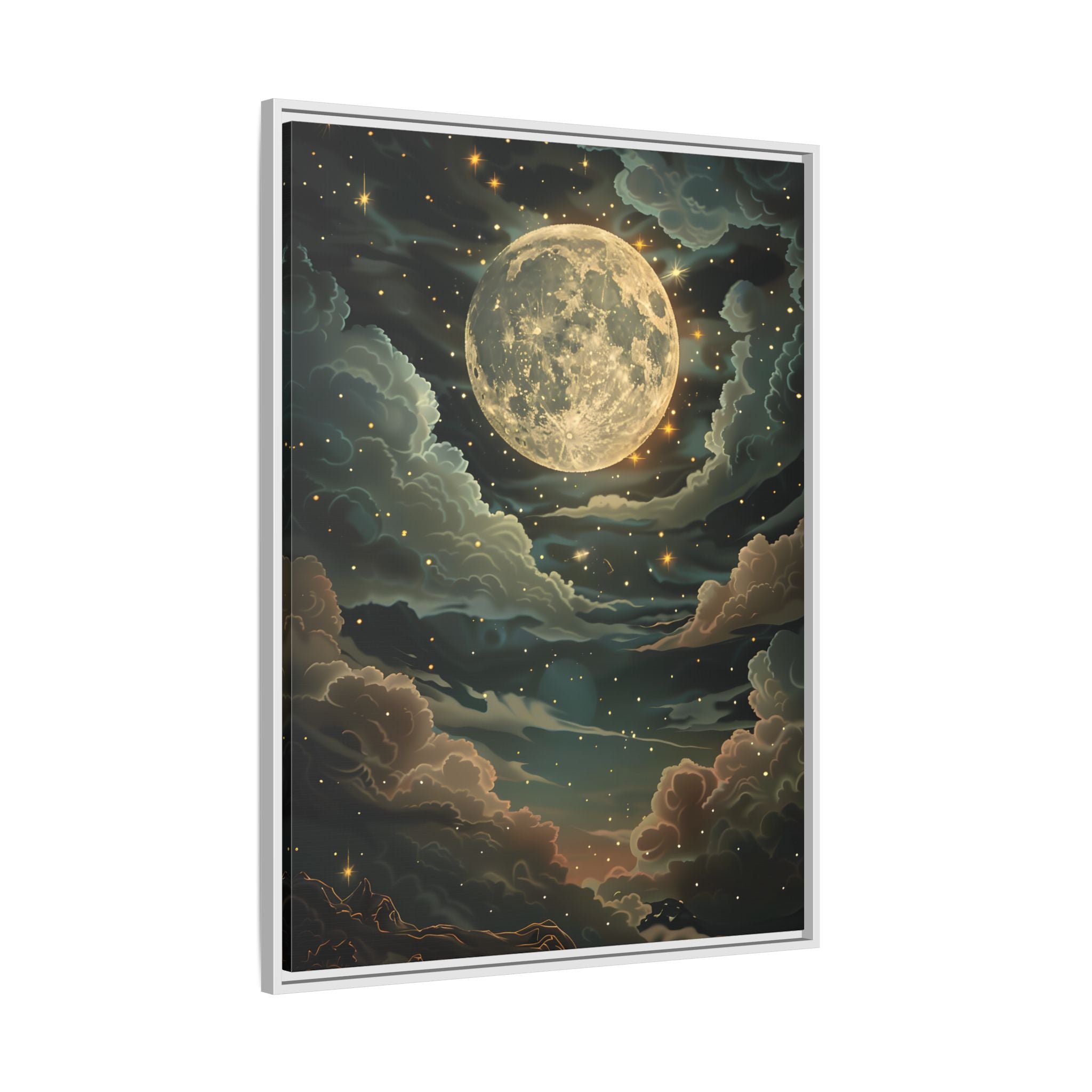 Framed Canvas - Enchanting Lunar Glow