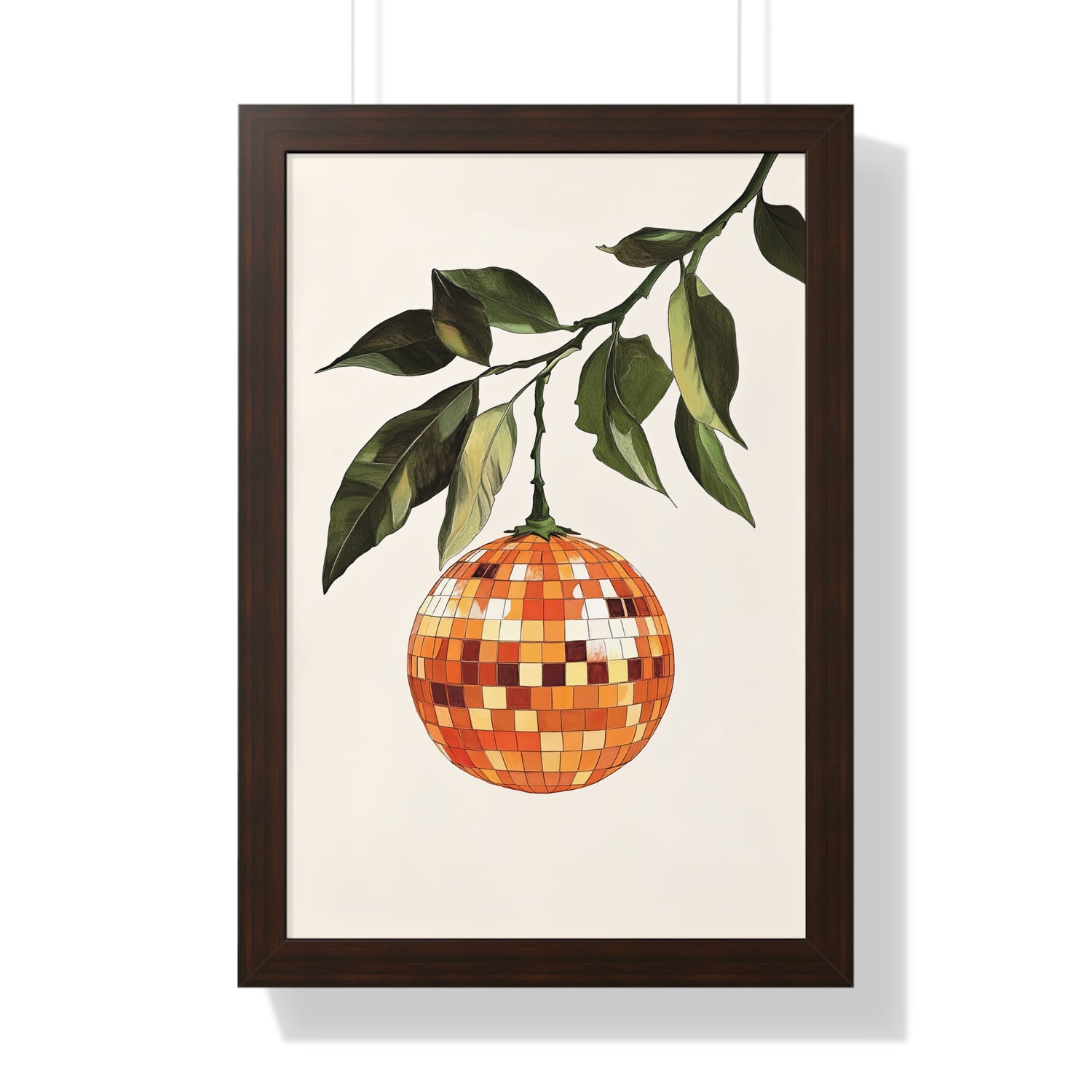 Framed Paper Print - Citrus Disco Glow Drop