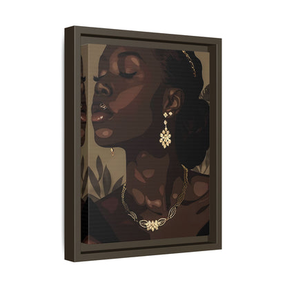 Framed Canvas - Golden Melanin Muse