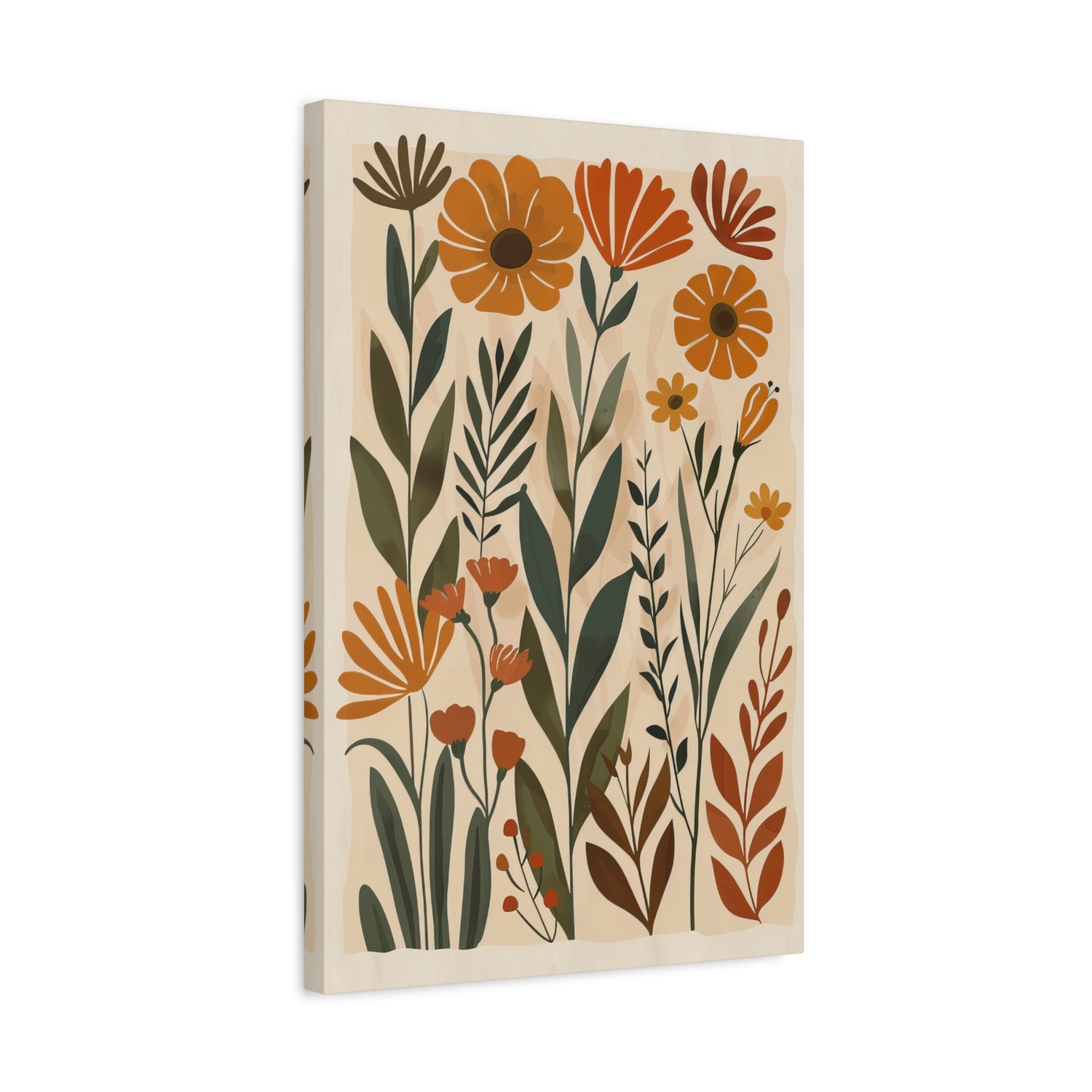 1.25" Matte Canvas - Golden Meadow Boho Blooms