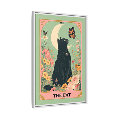 Framed Canvas - Moonlight Familiar Tarot Cat