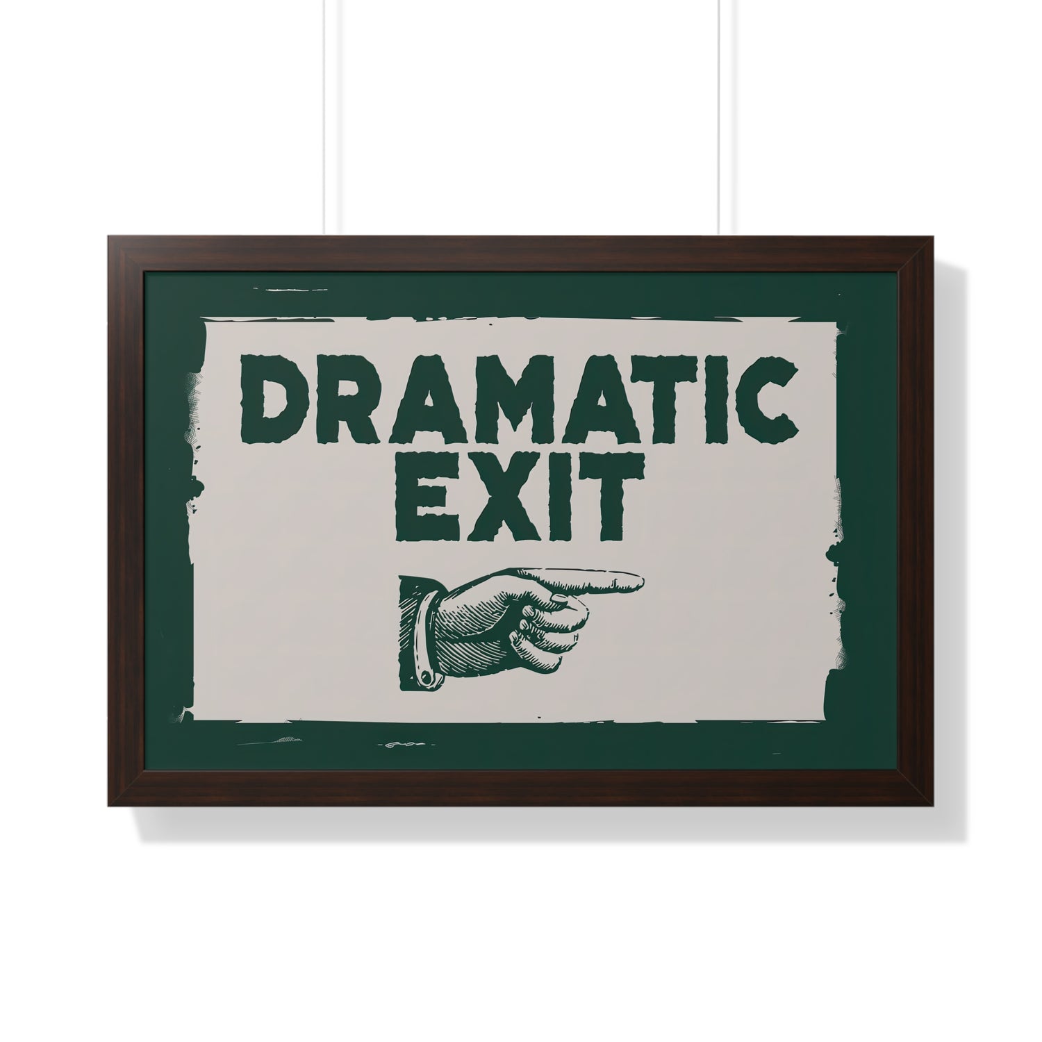 Framed Paper Print - Dramatic Exit Strategy