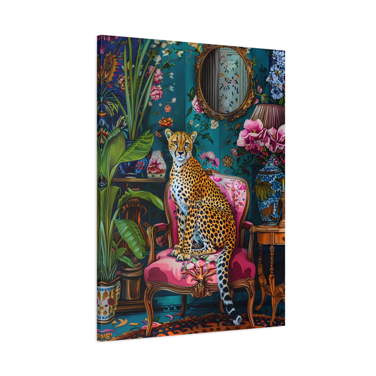 1.25" Matte Canvas - Regal Cheetah Reverie