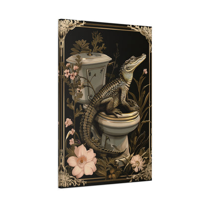 1.25" Matte Canvas - Toilet Gator Floral Surprise