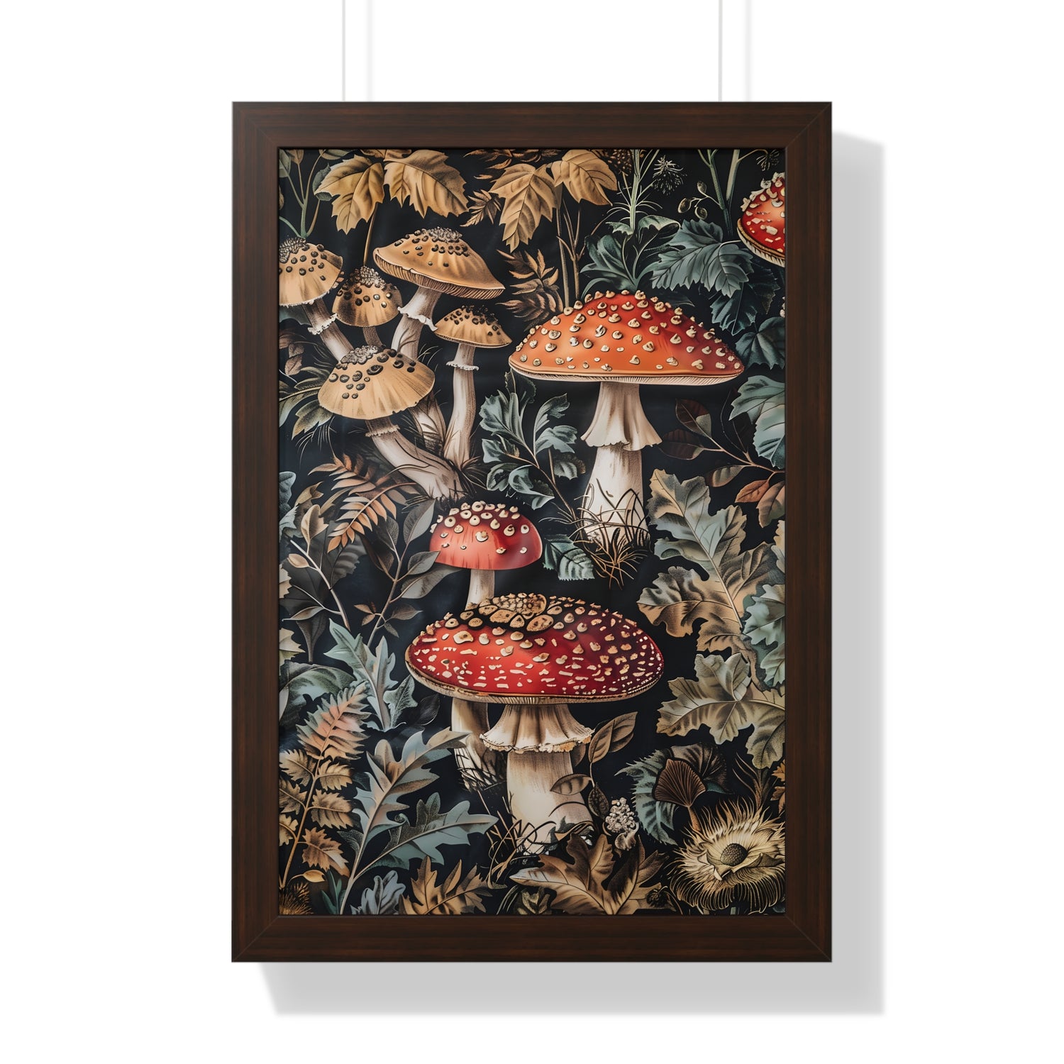 Framed Paper Print - Midnight Mycological Reverie